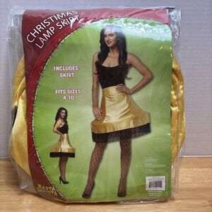 Rasta Imposta Christmas Lamp Skirt, Available in 4-10, Gold Black 4-10